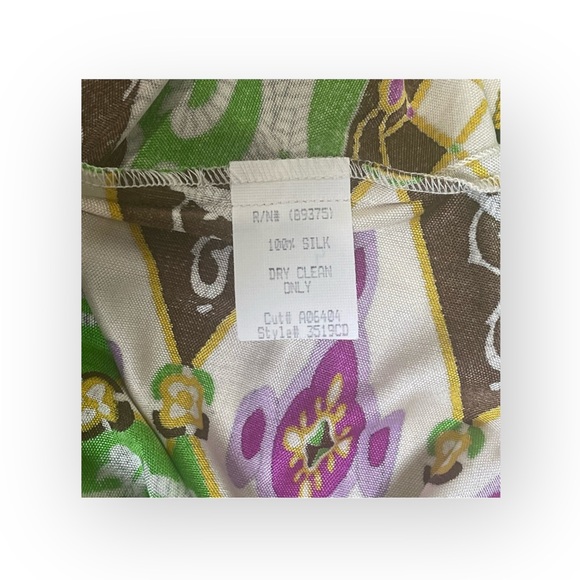 aso TV’s 90210 ✦ Sky ✦ Jeweled Neck Bold Print Silk Halter Top ✦ Braided Straps - Picture 13 of 16